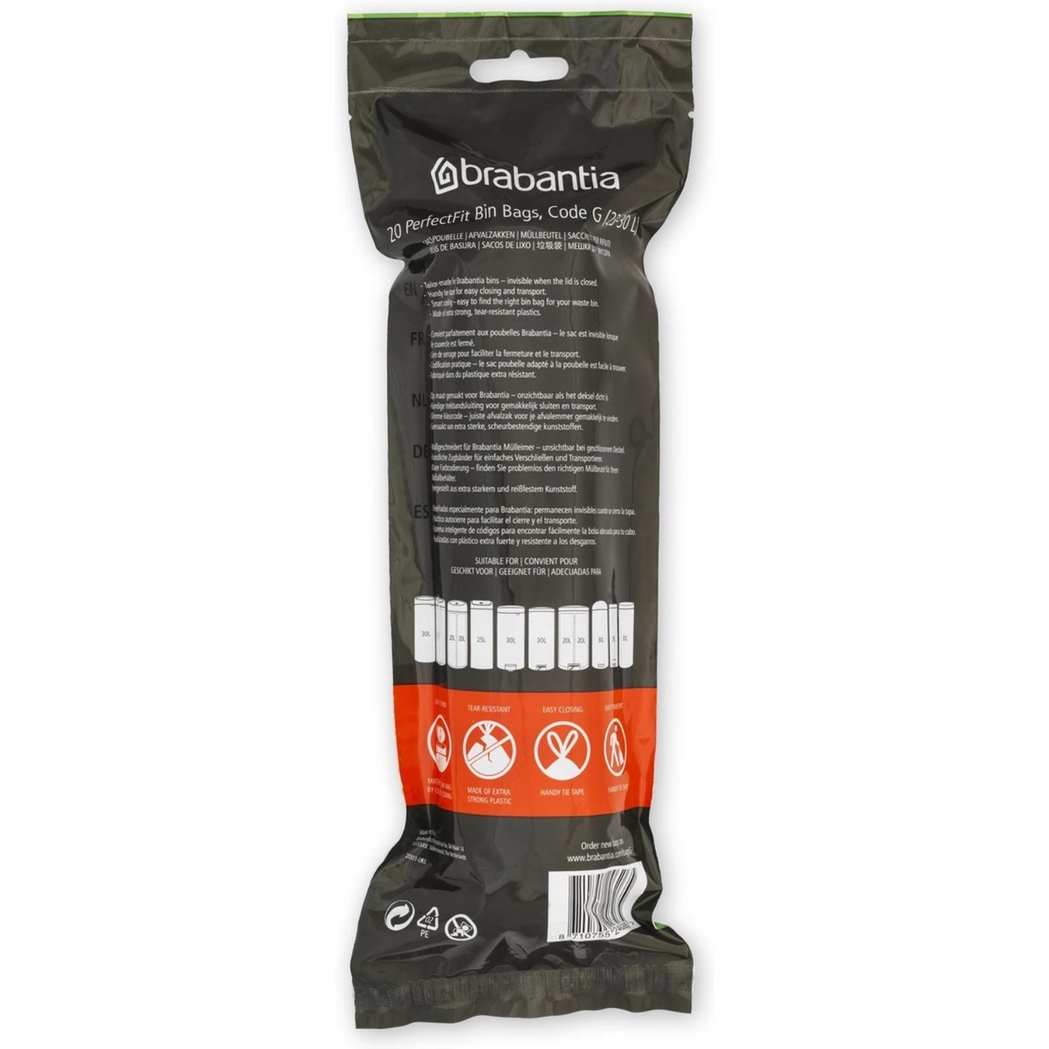 Brabantia PerfectFit Afvalzakken G 23-30 L 20 Stuks 2 Brabantia PerfectFit Afvalzakken G 23-30 L 20 Stuks - Afbeelding 2