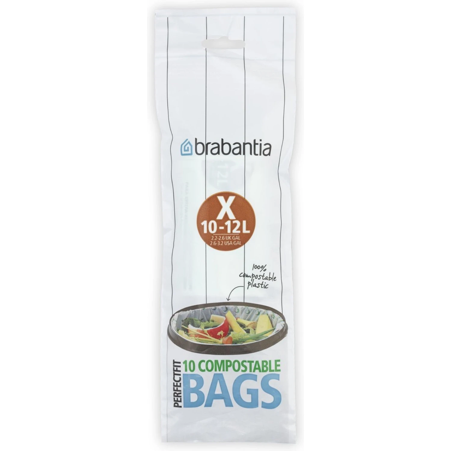 Brabantia PerfectFit Composteer X 10-12 L 10 Stuks 1 Brabantia PerfectFit Composteer X 10-12 L 10 Stuks