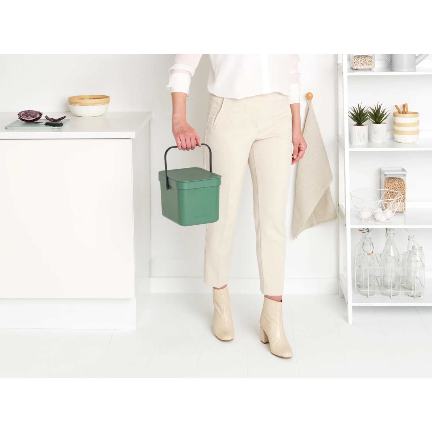 Brabantia Sort & Go Afvalemmer 6 L Fir Groen 4 Brabantia Sort & Go Afvalemmer 6 L Fir Groen - Afbeelding 4