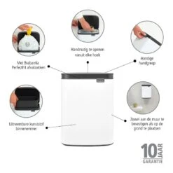 Brabantia Bo Afvalemmer 4 L - White -Brabantia 10257633