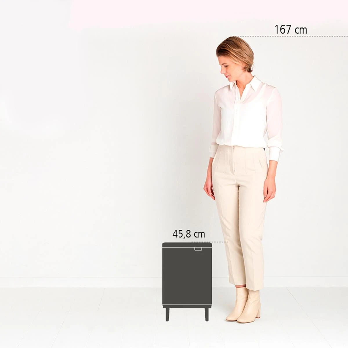 Brabantia Bo Hi Afvalemmer 12 L - White 13 Brabantia Bo Hi Afvalemmer 12 L - White - Afbeelding 13