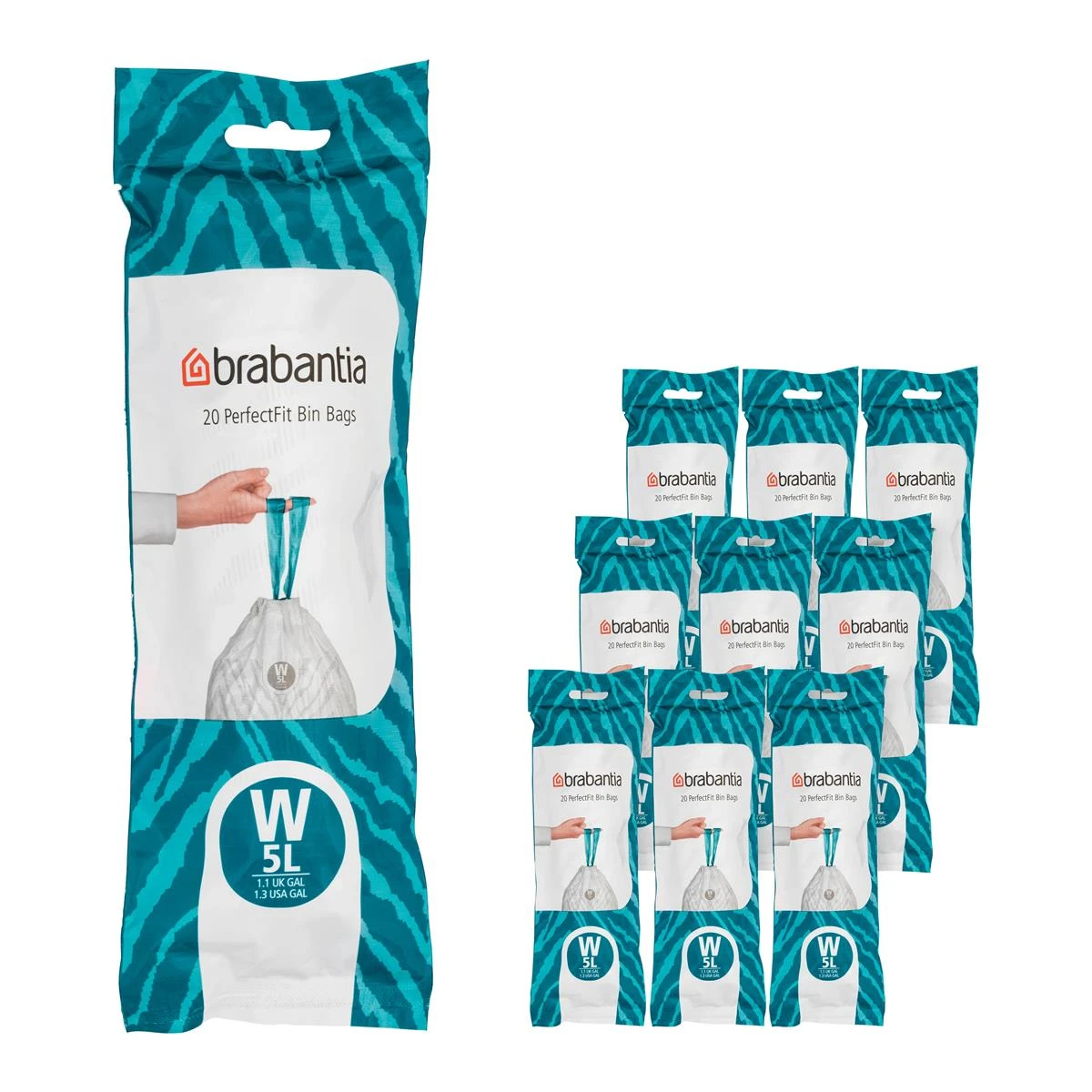 Brabantia Type W PerfectFit Jaarverpakking Afvalzak 5 Liter - 200 Stuks 1 Brabantia Type W PerfectFit Jaarverpakking Afvalzak 5 Liter - 200 Stuks