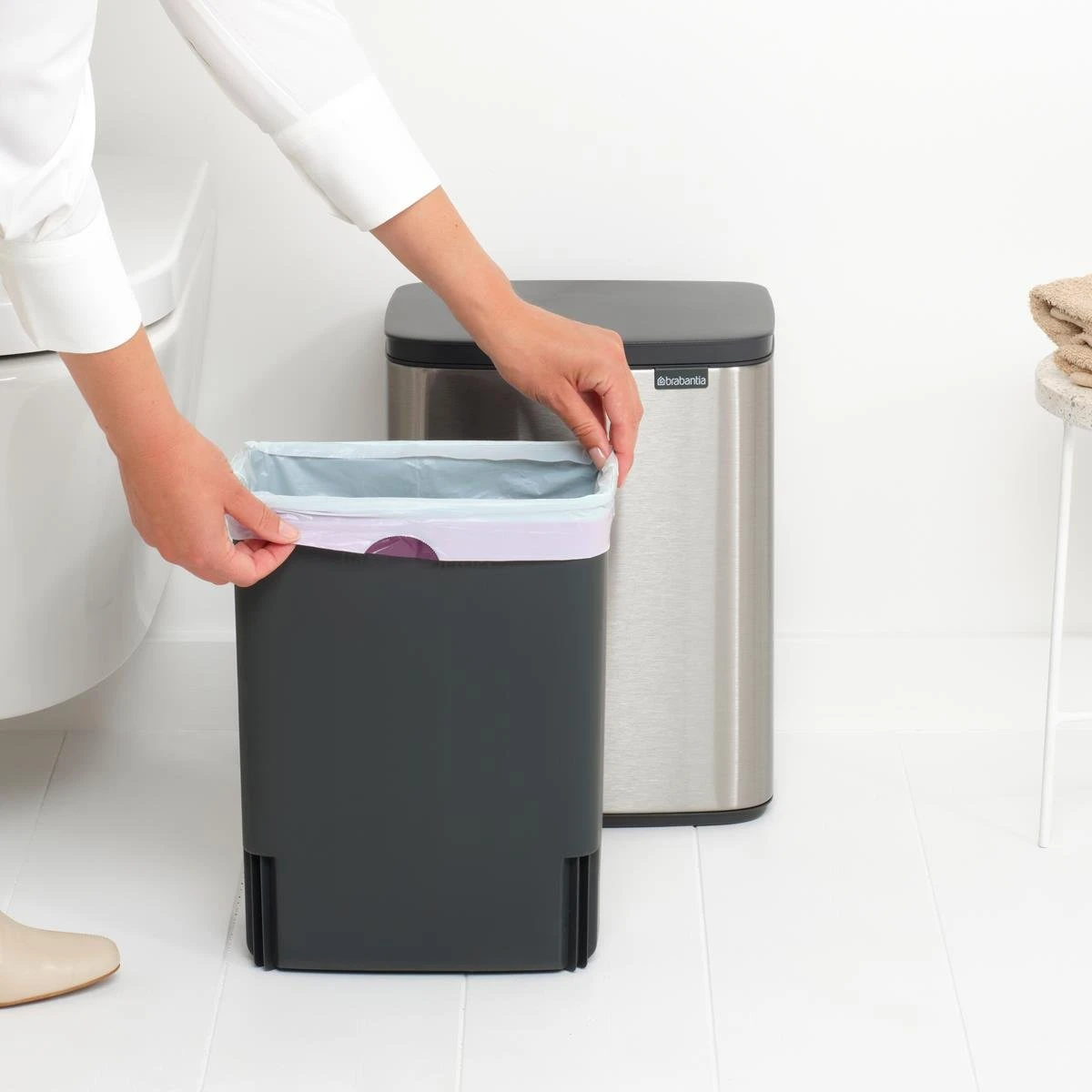 Brabantia Bo Afvalemmer 12 L - Matt Steel FPP 4 Brabantia Bo Afvalemmer 12 L - Matt Steel FPP - Afbeelding 4