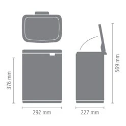 Brabantia Bo Afvalemmer 12 L - Matt Steel FPP 33 Brabantia Bo Afvalemmer 12 L - Matt Steel FPP -Brabantia 10713210