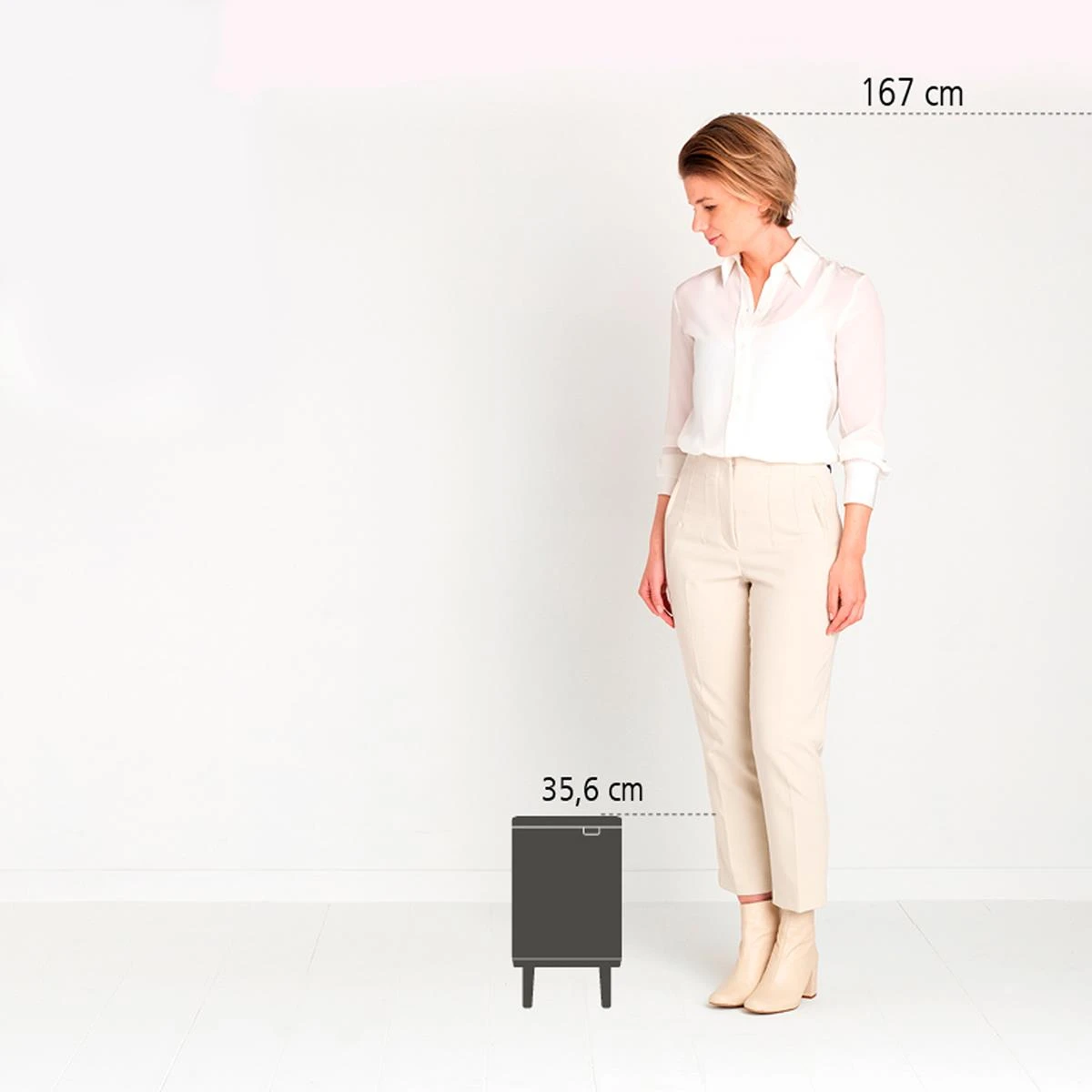 Brabantia Bo Hi Afvalemmer 4 L - Matt Steel FPP 11 Brabantia Bo Hi Afvalemmer 4 L - Matt Steel FPP - Afbeelding 11