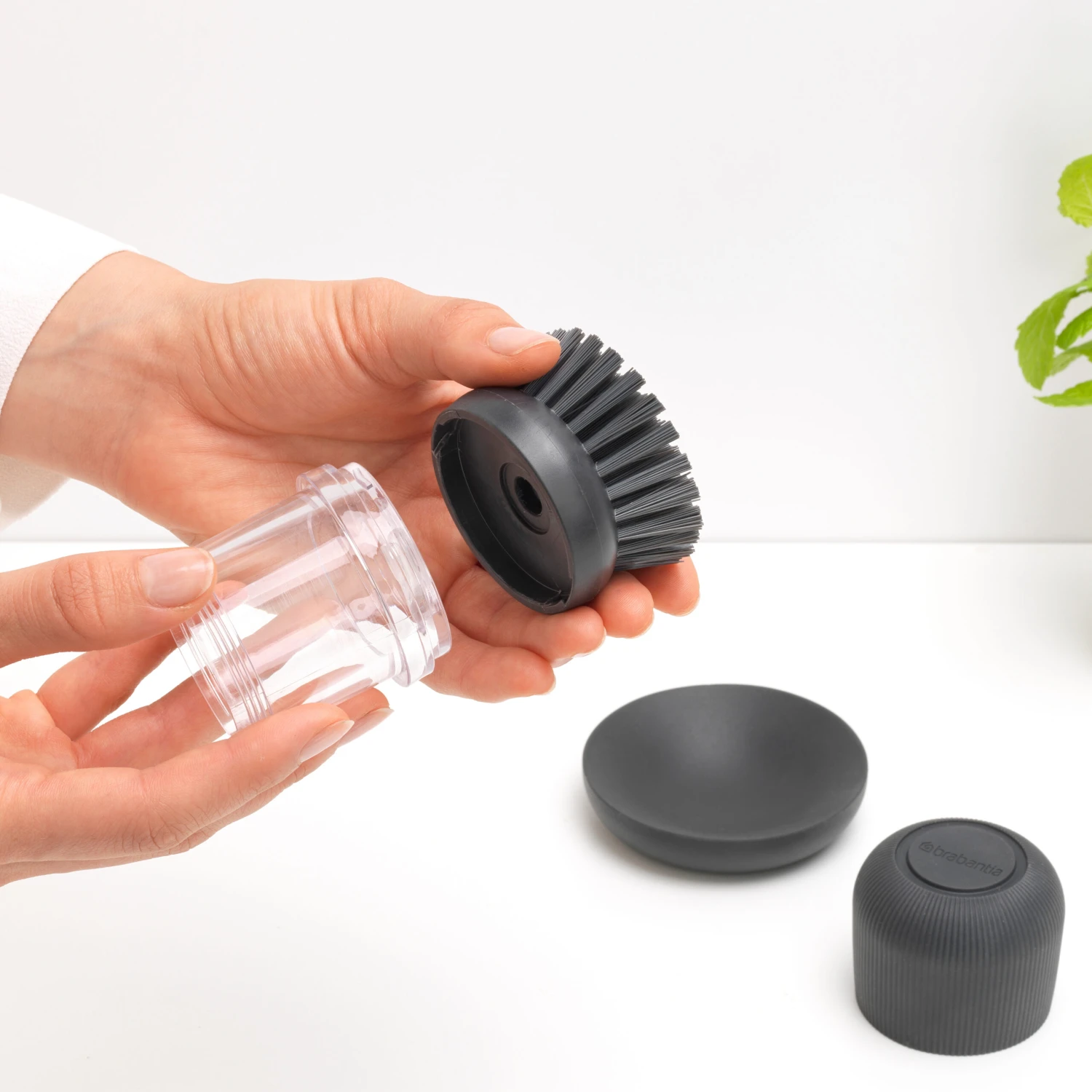 Brabantia Afwasborstel Met Zeepdispenser 3 Brabantia Afwasborstel Met Zeepdispenser - Afbeelding 3