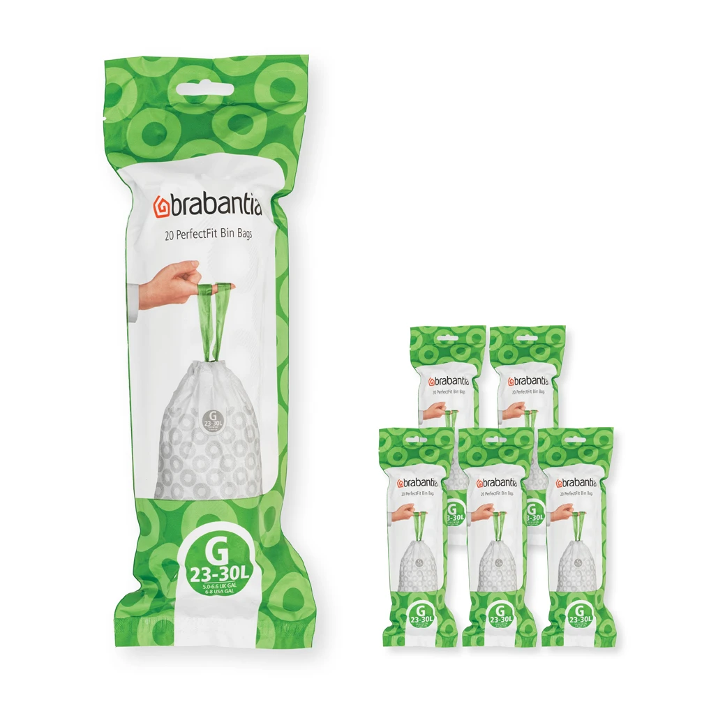 Brabantia PerfectFit Afvalzak 120 Zakken 1 Brabantia PerfectFit Afvalzak 120 Zakken