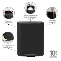 Brabantia Bo Pedaalemmer 60 Liter 23 Brabantia Bo Pedaalemmer 60 Liter -Brabantia 9462678