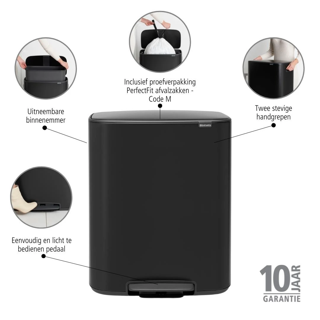 Brabantia Bo Pedaalemmer 60 Liter 12 Brabantia Bo Pedaalemmer 60 Liter - Afbeelding 12