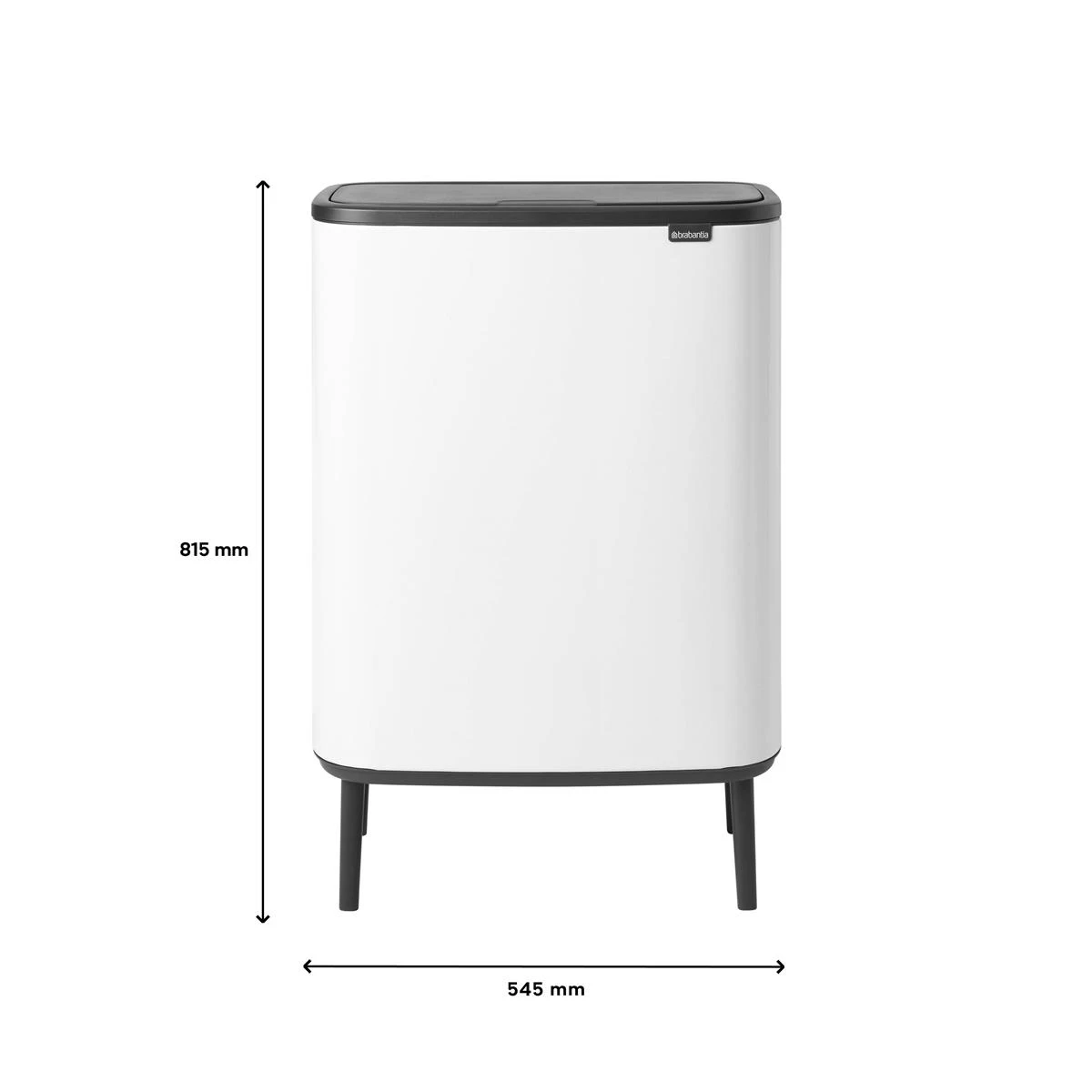 Brabantia Bo Touch Bin Hi Afvalemmer 2 X 30 L - Wit 1 Brabantia Bo Touch Bin Hi Afvalemmer 2 X 30 L - Wit