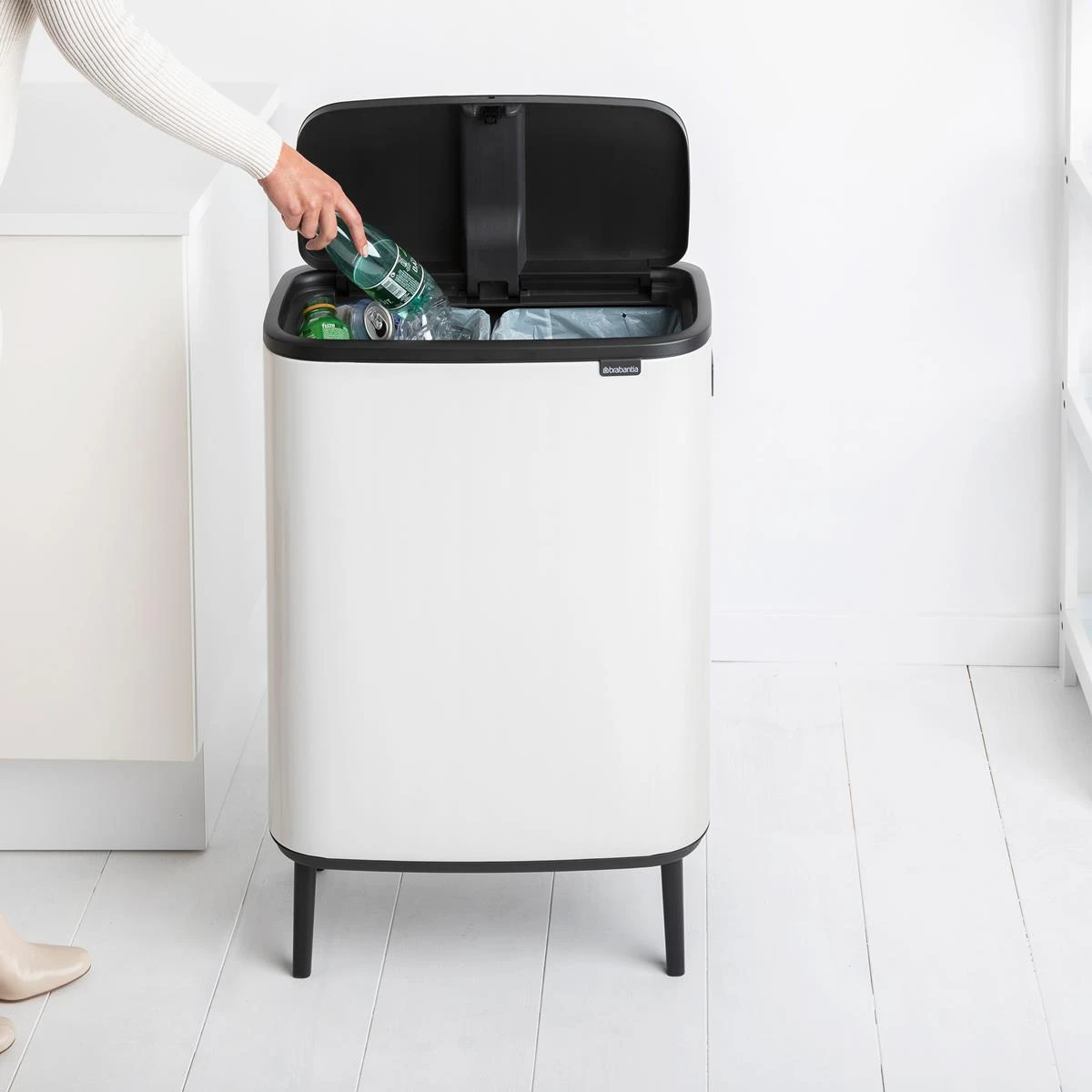 Brabantia Bo Touch Bin Hi Afvalemmer 2 X 30 L - Wit 17 Brabantia Bo Touch Bin Hi Afvalemmer 2 X 30 L - Wit - Afbeelding 17
