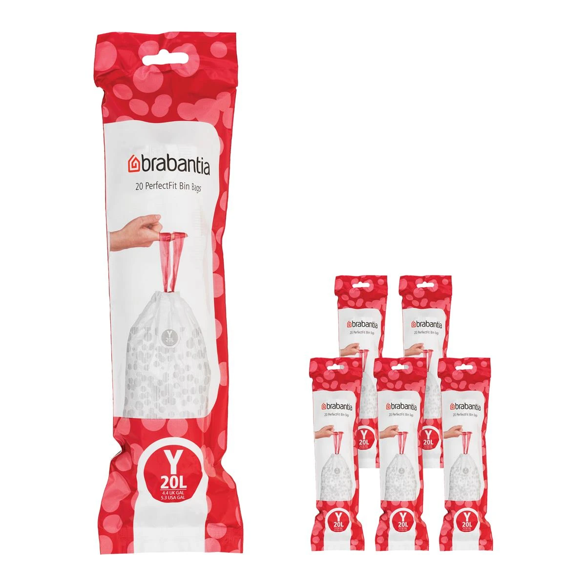 Brabantia Type Y PerfectFit Jaarverpakking Afvalzak 20 Liter - 120 Stuks 1 Brabantia Type Y PerfectFit Jaarverpakking Afvalzak 20 Liter - 120 Stuks