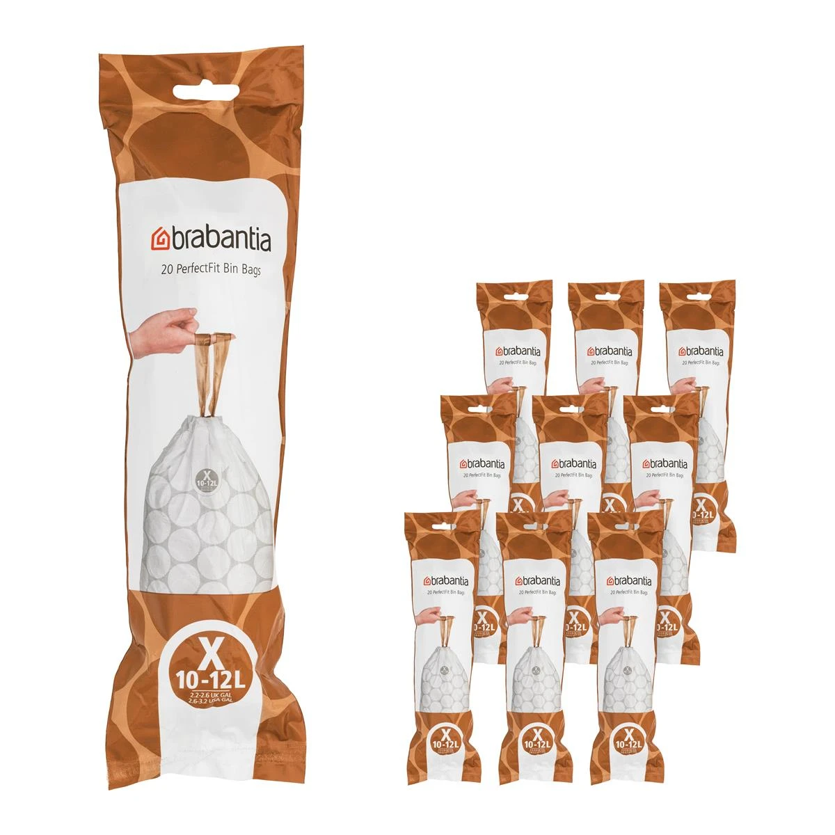 Brabantia Type X PerfectFit Jaarverpakking Afvalzak 10-12 Liter - 200 Stuks 1 Brabantia Type X PerfectFit Jaarverpakking Afvalzak 10-12 Liter - 200 Stuks