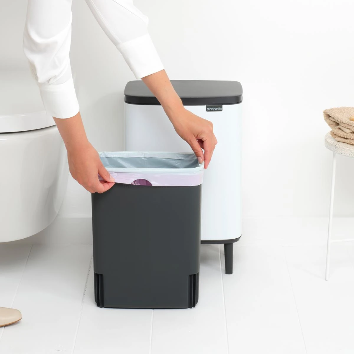 Brabantia Bo Hi Afvalemmer 12 L - White 2 Brabantia Bo Hi Afvalemmer 12 L - White - Afbeelding 2