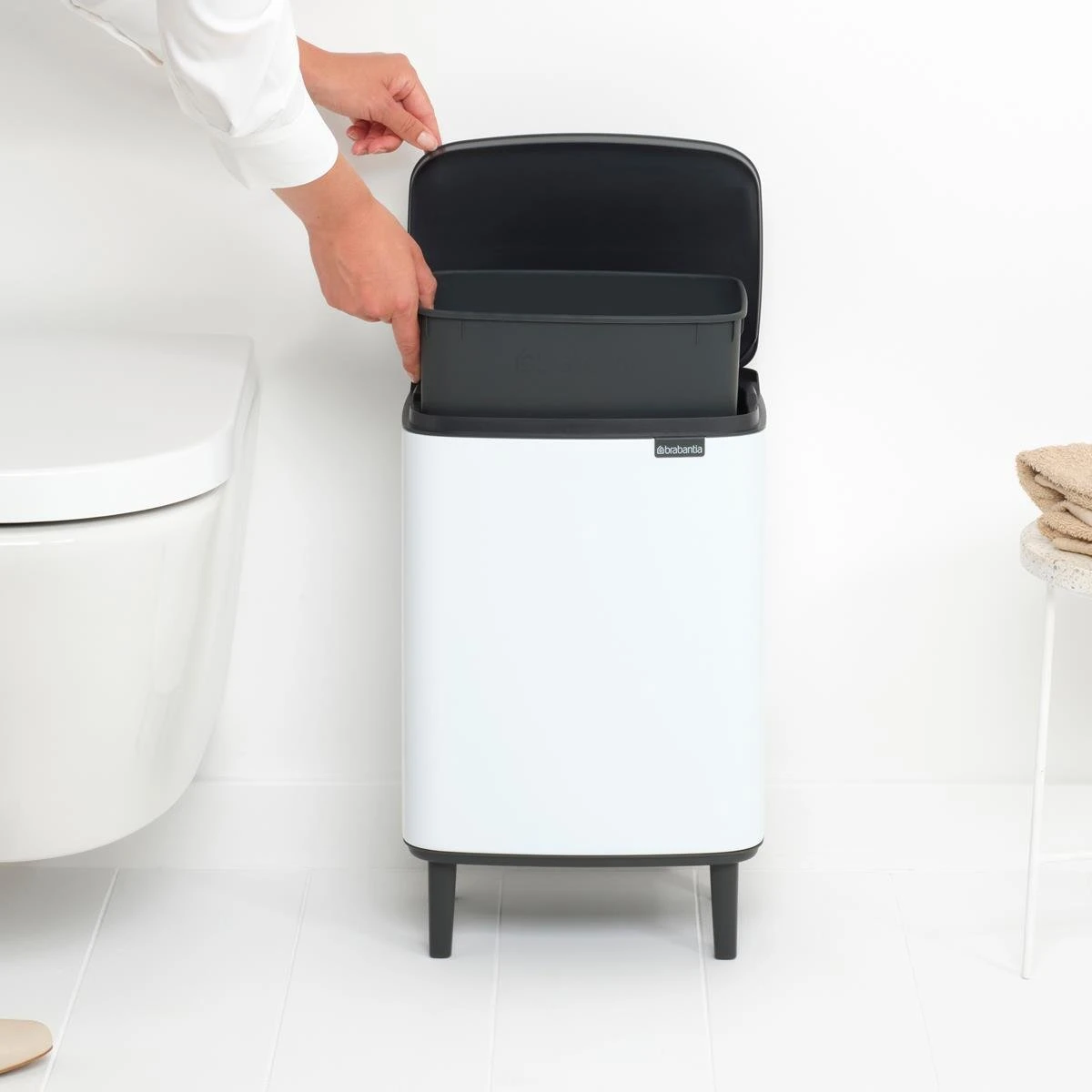 Brabantia Bo Hi Afvalemmer 12 L - White 6 Brabantia Bo Hi Afvalemmer 12 L - White - Afbeelding 6