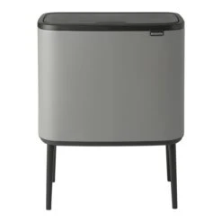 Brabantia Bo Touch Bin Afvalemmer 11 + 23 L - Mineral Concrete Grey