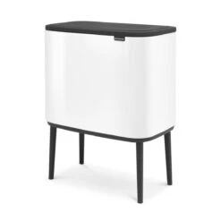 Brabantia Bo Touch Bin Afvalemmer 11 + 23 L - Wit -Brabantia 9487560